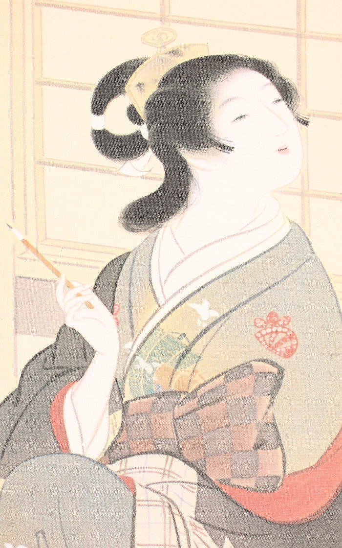 印刷】【一灯】pp2638〈上村松園〉美人画 初音図 工芸印刷 竹内栖鳳