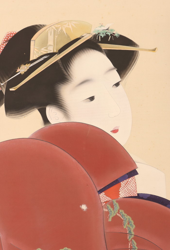 江戸時代 室町時代 狩野派 仏画 観音図 肉筆 掛軸 模写