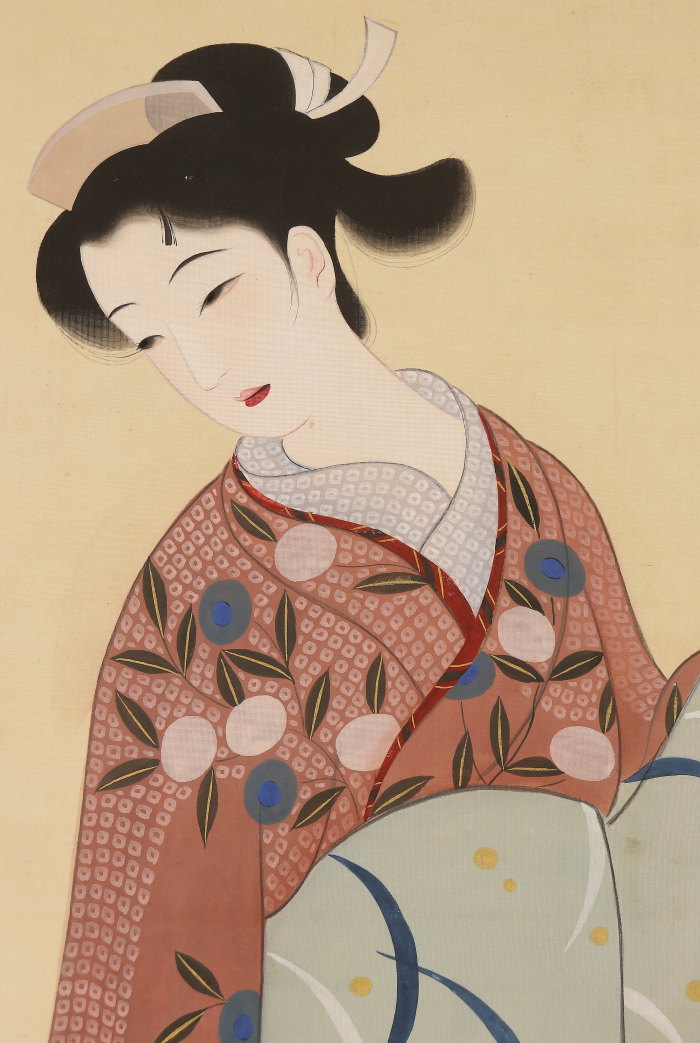 模写】【伝来】浮世絵・美人画特集 ek8212〈織江〉鏡着付け美人図